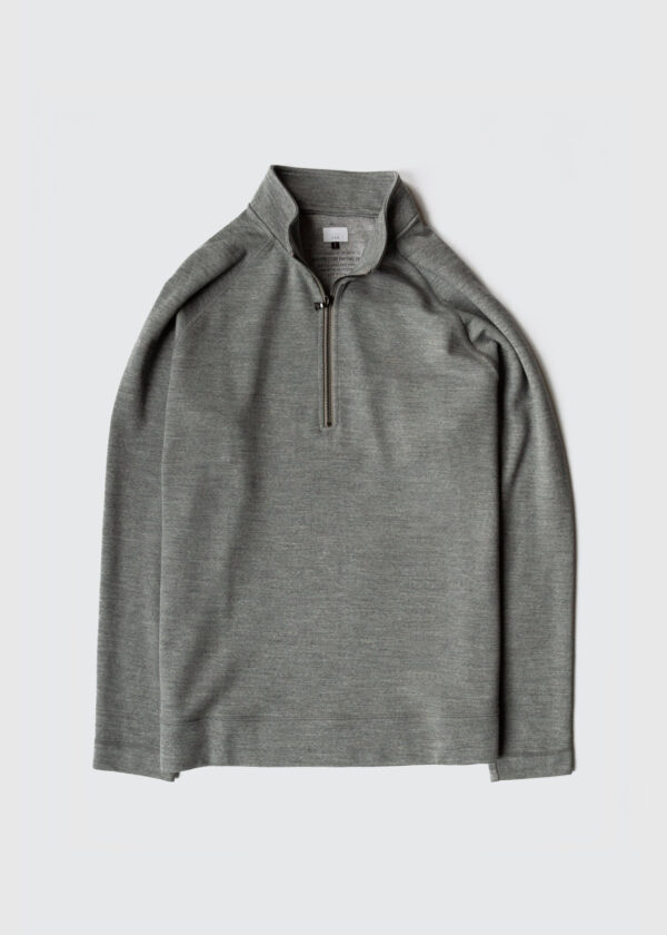 1/3 ZIP - HEATHER GRAY